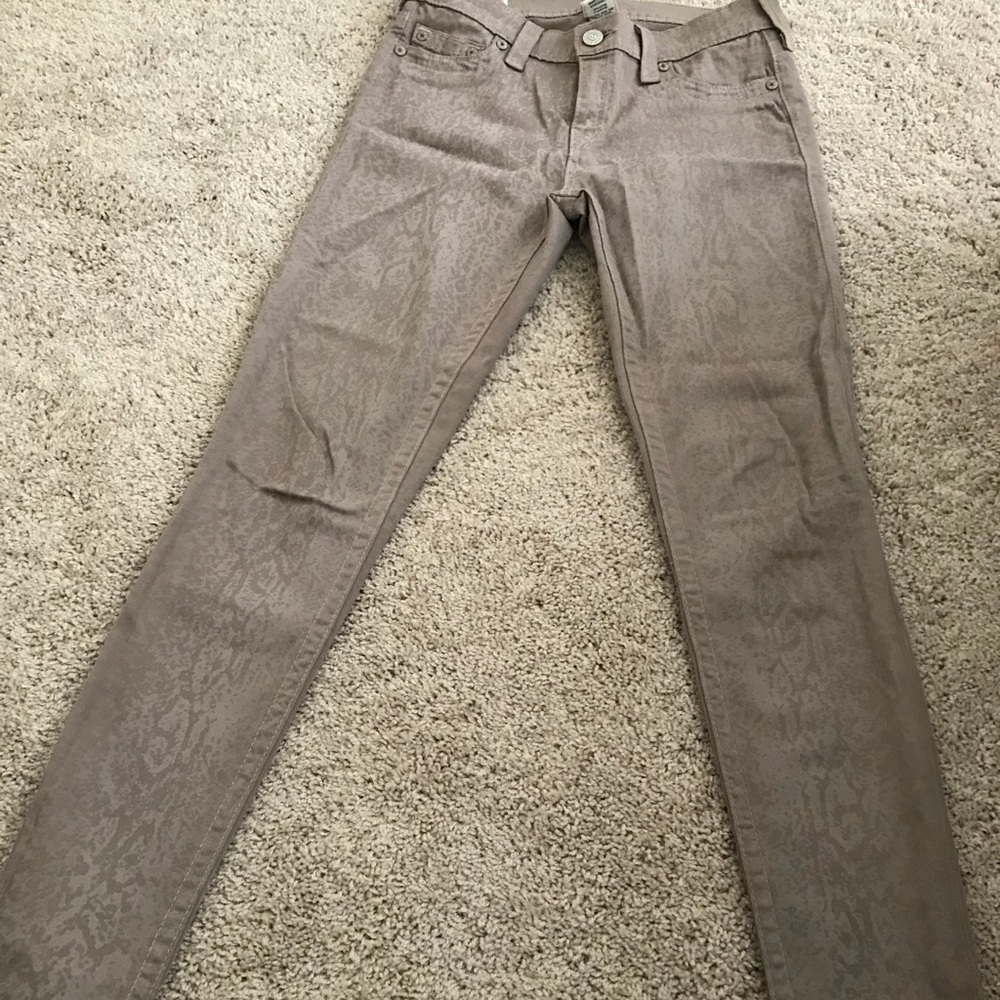 True religion tan skinny jeans